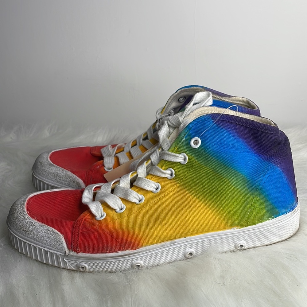 Spring Court | Custom Rainbow Painted Classic G2 Canvas Shoe
